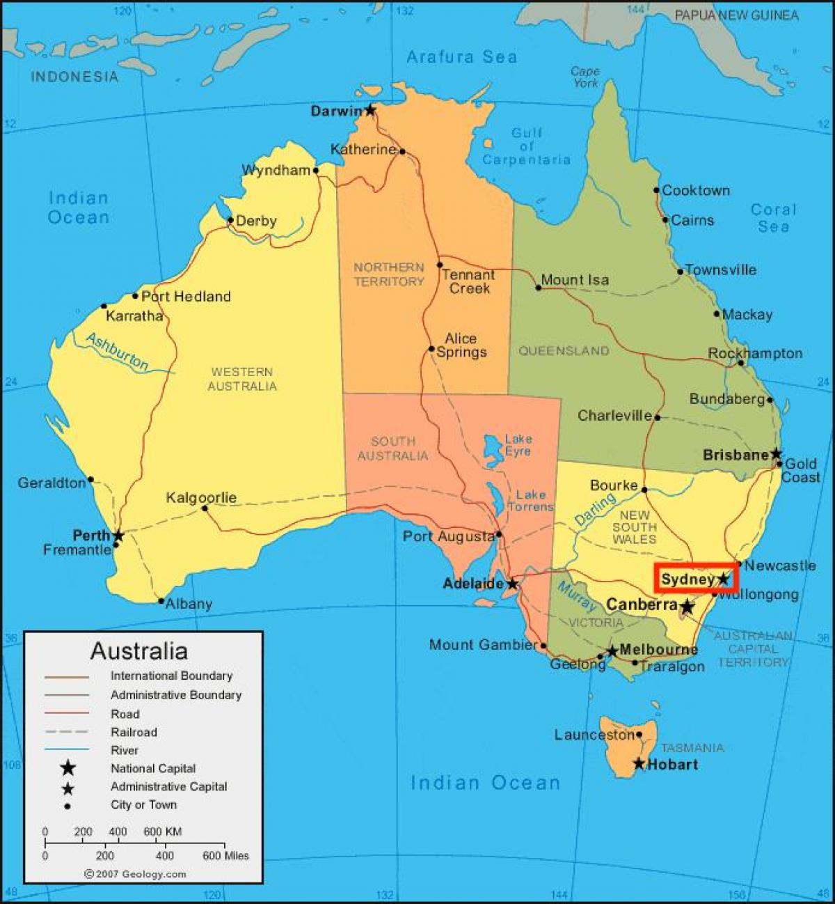 シドニーのオーストラリアの地図 シドニーの地図オーストラリア オーストラリア