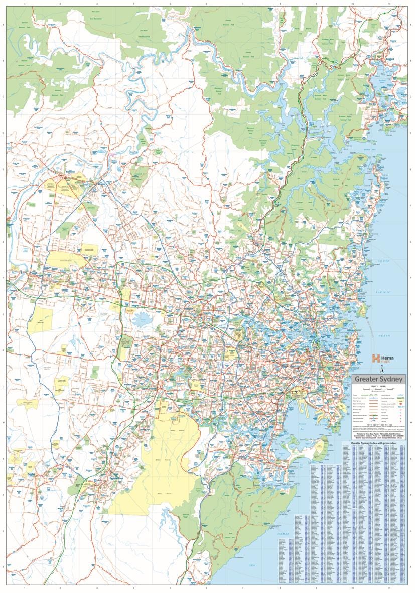 地図のシドニー地域