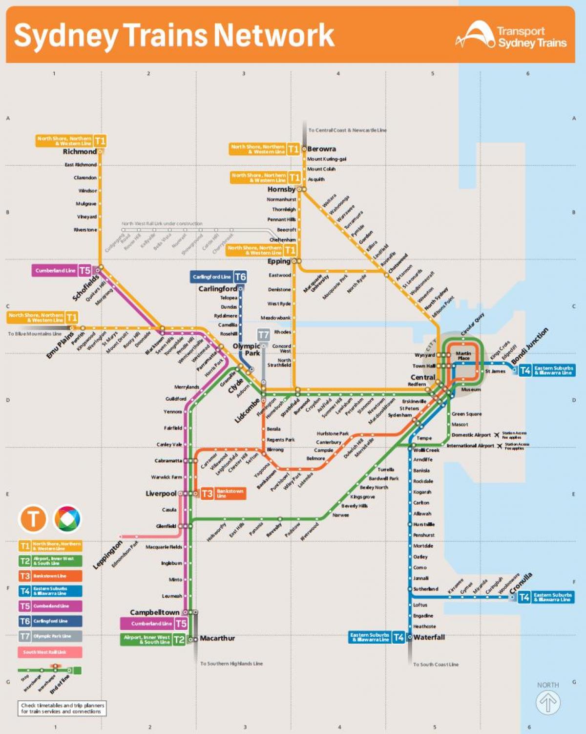 nsw電車シドニーの地図