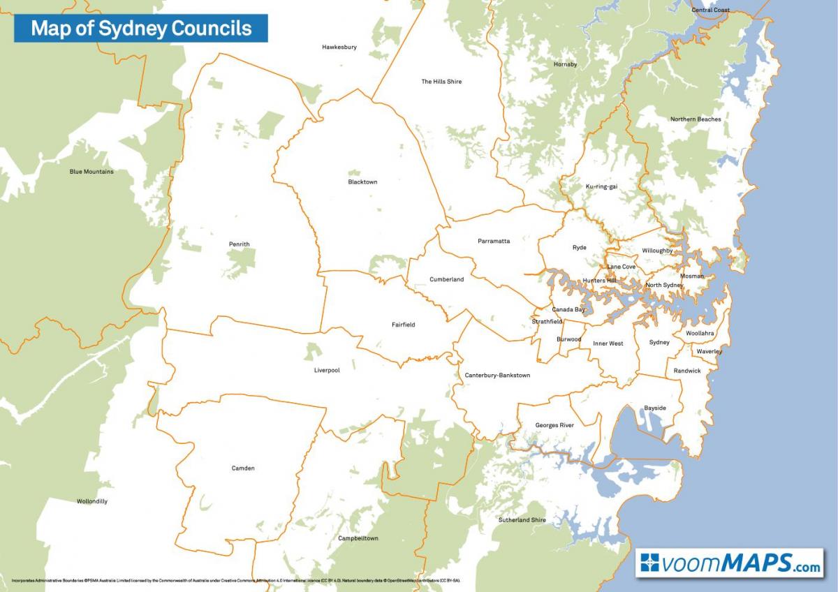 地図シドニーの協議会