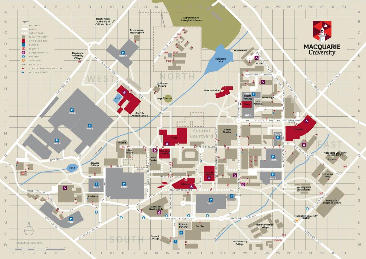 マッコーリー大学キャンパスマップ