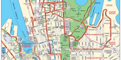 シドニー市の地図