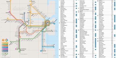 レールシドニーの地図