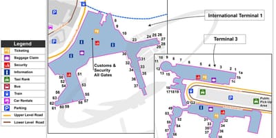 地図シドニー空港