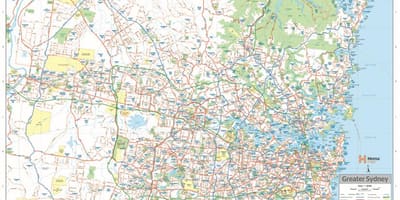 地図のシドニー地域