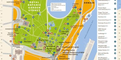 王立植物園のシドニーの地図