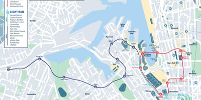 モノレールシドニーの地図