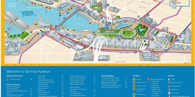 地図のダーリンハーバー