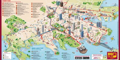 シドニーのファミリー向けホテ地図