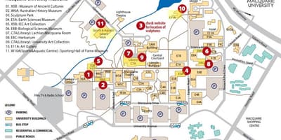 地図のマッコーリーセンターシドニー