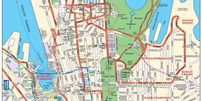シドニー市の地図