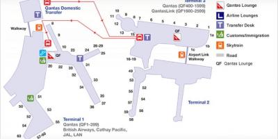 地図のシドニー空港