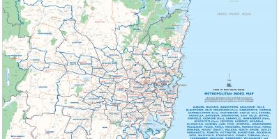 地図のシドニー首都圏地域